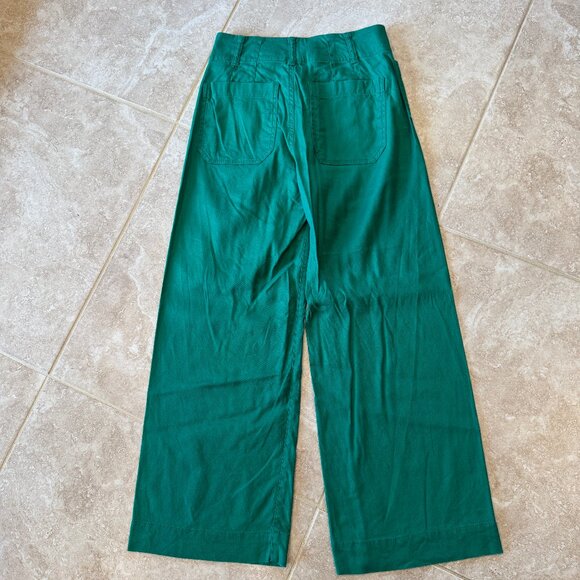 The Colette Cropped Wide-Leg Pants by Maeve: Linen Edition - Picture 3 of 5
